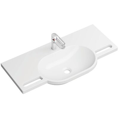 Ensemble Lavabo en Fonte Minérale Hewi Blanc avec Étagère - Set Salle de Bain - Publicité Ensemble Lavabo en Fonte Minérale Hewi Blanc avec Étagère - Set Salle de Bain - Publicité