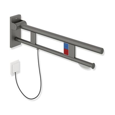 Hewi System 900 bras support de projection 900.50.13560SC 750 mm, Inox poudre revêtue de mica perlé gris foncé mat profond, gauche - Publicité Hewi System 900 bras support de projection 900.50.13560SC 750 mm, Inox poudre revêtue de mica perlé gris foncé mat profond, gauche - Publicité