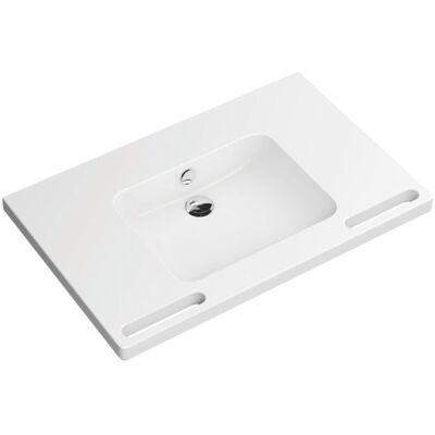 Hewi Lavabo en minéralcast 950.11.240 - Carré, Blanc - Publicité Hewi Lavabo en minéralcast 950.11.240 - Carré, Blanc - Publicité