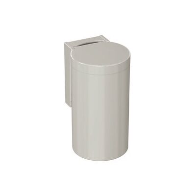 Hewi 477 Poubelle cylindrique gris clair avec couvercle & étiquette - Publicité Hewi 477 Poubelle cylindrique gris clair avec couvercle & étiquette - Publicité