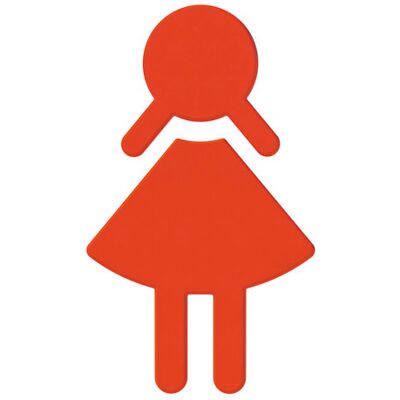 HEWI 801.91.020 - Autocollant symbole femme - Polyamide corail - Publicité HEWI 801.91.020 - Autocollant symbole femme - Polyamide corail - Publicité