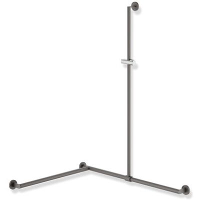 Hewi main courante de System 900 match0 900.35.33460DD 1250 x 965 x 965 mm, revêtement par poudre gris foncé mat foncé / chrome, version gauche - Publicité Hewi main courante de System 900 match0 900.35.33460DD 1250 x 965 x 965 mm, revêtement par poudre gris foncé mat foncé / chrome, version gauche - Publicité