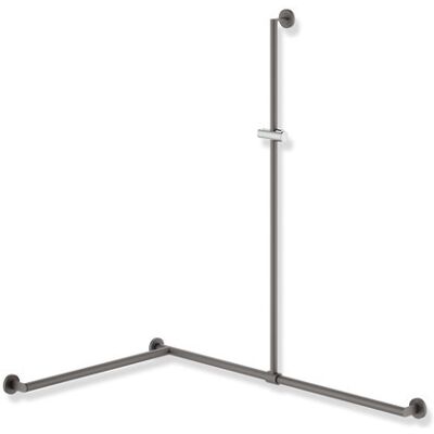 Hewi main courante de System 900 match0 900.35.33560DD 1250 x 1185 x 765 mm, revêtement par poudre gris foncé mat foncé / chrome, version gauche - Publicité Hewi main courante de System 900 match0 900.35.33560DD 1250 x 1185 x 765 mm, revêtement par poudre gris foncé mat foncé / chrome, version gauche - Publicité