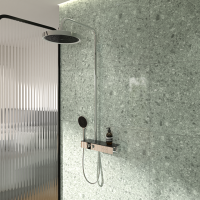 Ideal Standard A7883AA - Système de douche avec anneau LED - Publicité Ideal Standard A7883AA - Système de douche avec anneau LED - Publicité