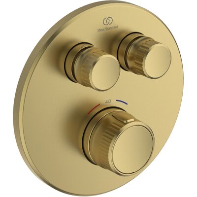 Ideal Standard Navigo Thermostat de Douche - 2 Sorties - Or Brossé - Thermostat de Douche - Publicité Ideal Standard Navigo Thermostat de Douche - 2 Sorties - Or Brossé - Thermostat de Douche - Publicité