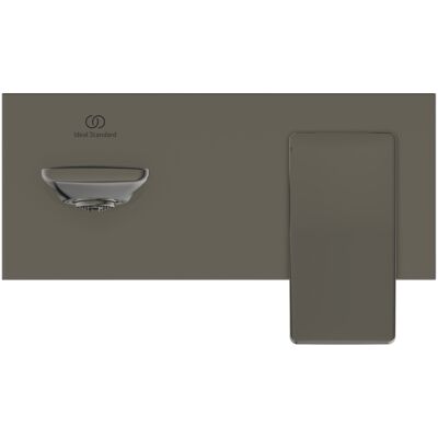 Mitigeur lavabo mural Ideal Standard - Projection 180mm - Gris magnétique - Rosace carrée - Kit 2 - Publicité Mitigeur lavabo mural Ideal Standard - Projection 180mm - Gris magnétique - Rosace carrée - Kit 2 - Publicité