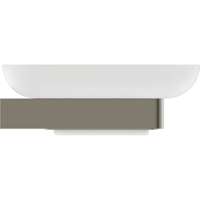 Distributeur de savon Conca Cube d'Ideal Standard - Fixé au mur, Rectangulaire, Verre opale - Publicité Distributeur de savon Conca Cube d'Ideal Standard - Fixé au mur, Rectangulaire, Verre opale - Publicité