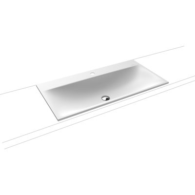 Lavabo encastré Kaldewei Silenio - Rectangulaire, 1 trou pour robinet, 90x46cm - Publicité Lavabo encastré Kaldewei Silenio - Rectangulaire, 1 trou pour robinet, 90x46cm - Publicité