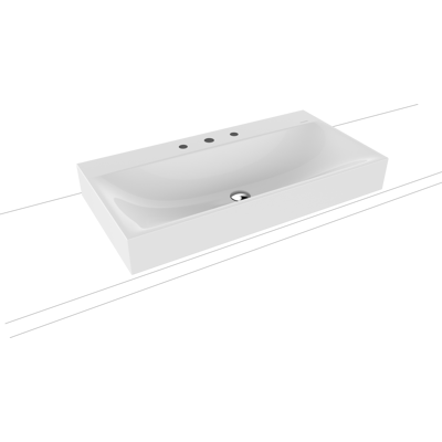 Lave-mains Kaldewei Silenio 900x460mm - acier émail - Publicité Lave-mains Kaldewei Silenio 900x460mm - acier émail - Publicité