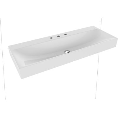 Lavabo mural Kaldewei Silenio - 3046, Blanc, 1200x460mm - Publicité Lavabo mural Kaldewei Silenio - 3046, Blanc, 1200x460mm - Publicité