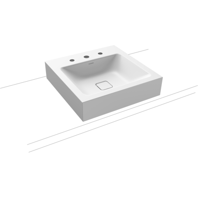 Lavabo Cono Rectangulaire Blanc Mat Effet Perle - Publicité Lavabo Cono Rectangulaire Blanc Mat Effet Perle - Publicité