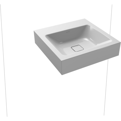 Kaldewei Manhattan Lavabo mural - 50x50cm, Sans trop-plein, Sans trou pour robinet - Publicité Kaldewei Manhattan Lavabo mural - 50x50cm, Sans trop-plein, Sans trou pour robinet - Publicité