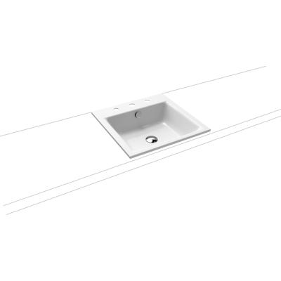 Lavabo encastré Kaldewei Puro 46x46 cm - Allemagne - Publicité Lavabo encastré Kaldewei Puro 46x46 cm - Allemagne - Publicité