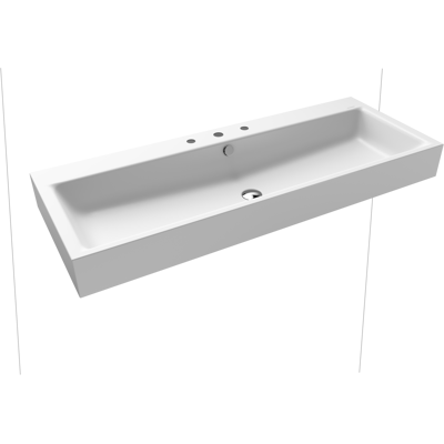 Kaldewei Puro Lavabo mural - 120x46cm, effet perlant, avec trop-plein, 3 trous - Publicité Kaldewei Puro Lavabo mural - 120x46cm, effet perlant, avec trop-plein, 3 trous - Publicité