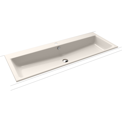 Lavabo Rectangulaire Puro de Kaldewei - 120x46cm avec Trop-plein et Effet Perle - Publicité Lavabo Rectangulaire Puro de Kaldewei - 120x46cm avec Trop-plein et Effet Perle - Publicité