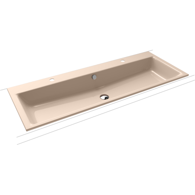 Kaldewei Puro Double Lavabo - 120x46cm, Beige - Publicité Kaldewei Puro Double Lavabo - 120x46cm, Beige - Publicité