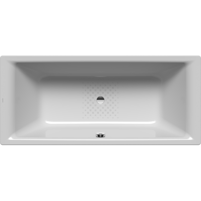 Baignoire Kaldewei Puro Duo - Rectangulaire, Débordement central, Antidérapant - Email en acier - Publicité Baignoire Kaldewei Puro Duo - Rectangulaire, Débordement central, Antidérapant - Email en acier - Publicité
