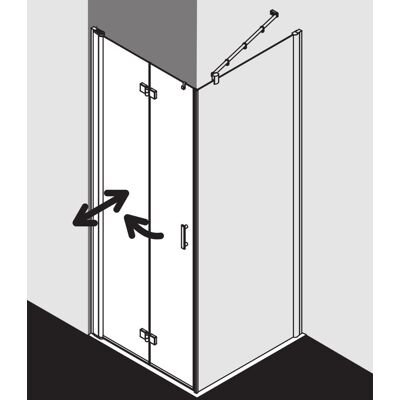 Porte de Douche Kermi Diga - Verre de Sécurité, 78x185cm - Publicité Porte de Douche Kermi Diga - Verre de Sécurité, 78x185cm - Publicité