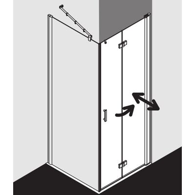 Porte de Douche Kermi Diga - Droite, Argent Brillant, Verre Clair - Publicité Porte de Douche Kermi Diga - Droite, Argent Brillant, Verre Clair - Publicité