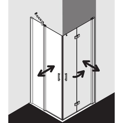 Porte de douche en verre Kermi Diga - Argent brillant, 100x200cm, Verre trempé clair - Publicité Porte de douche en verre Kermi Diga - Argent brillant, 100x200cm, Verre trempé clair - Publicité