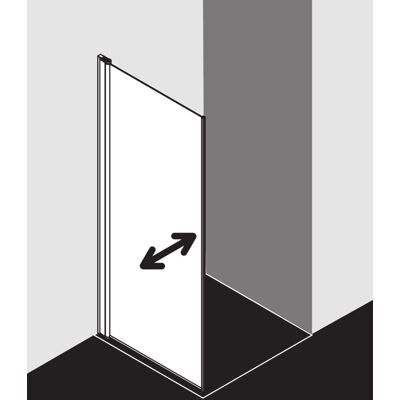 Panneau latéral mobile Kermi Diga - Verre, Argent - Porte de douche - Publicité Panneau latéral mobile Kermi Diga - Verre, Argent - Porte de douche - Publicité