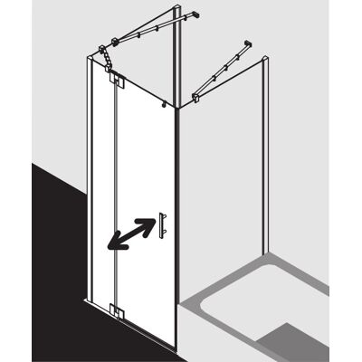 Kermi - Filia XP - Porte de Douche en Verre de Sécurité 6mm Ajustable - Porte de Douche - Publicité Kermi - Filia XP - Porte de Douche en Verre de Sécurité 6mm Ajustable - Porte de Douche - Publicité