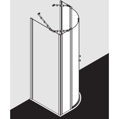 Cabine de Douche Quarte de Cercle Ibiza 2000 - Verre de Sécurité ESG, Argent Mat - Publicité Cabine de Douche Quarte de Cercle Ibiza 2000 - Verre de Sécurité ESG, Argent Mat - Publicité