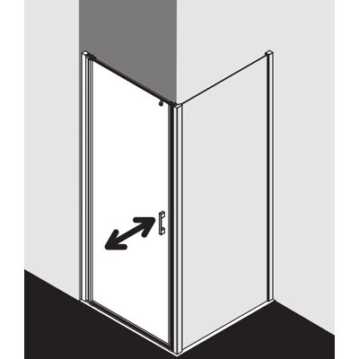Porte de Douche en Verre Kermi - 90x200cm, Argent Mat, ESG Clair, Hinged Gauche - Publicité Porte de Douche en Verre Kermi - 90x200cm, Argent Mat, ESG Clair, Hinged Gauche - Publicité