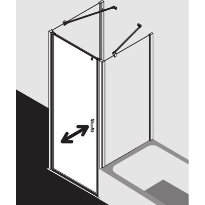 Porte de Douche Kermi Liga - 105cm x 185cm, Argent Brillant, Verre ESG Clair - Publicité Porte de Douche Kermi Liga - 105cm x 185cm, Argent Brillant, Verre ESG Clair - Publicité