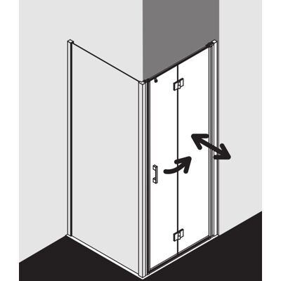 Kermi porte pliante Liga pour panneau latéral LI2SR085181PK 85x185cm, argent mat brillant, verre de sécurité trempé clair, à droite, sur receveur de douche - Publicité Kermi porte pliante Liga pour panneau latéral LI2SR085181PK 85x185cm, argent mat brillant, verre de sécurité trempé clair, à droite, sur receveur de douche - Publicité