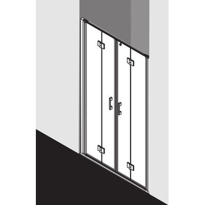 Porte de Douche Kermi Liga - 120x185cm, Argent Mat, 4 Vantaux en Verre - Publicité Porte de Douche Kermi Liga - 120x185cm, Argent Mat, 4 Vantaux en Verre - Publicité