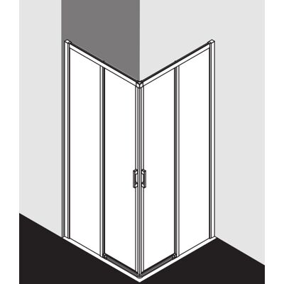 Kermi Liga Entrée Coin - Porte Coulissante 2 Pièces - Argent Brillant - 80x200cm - Publicité Kermi Liga Entrée Coin - Porte Coulissante 2 Pièces - Argent Brillant - 80x200cm - Publicité