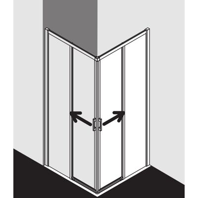 Kermi Marque: Entrée d'angle Liga - 75x200cm, Verre de Sécurité, Argent Brillant - Publicité Kermi Marque: Entrée d'angle Liga - 75x200cm, Verre de Sécurité, Argent Brillant - Publicité