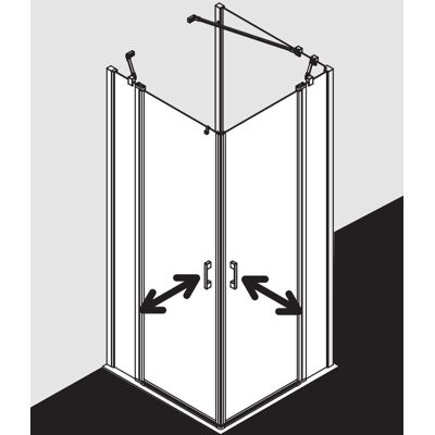 Enceinte de Douche Kermi - 90cm x 185cm - Argent Mat - Verre ESG - Publicité Enceinte de Douche Kermi - 90cm x 185cm - Argent Mat - Verre ESG - Publicité