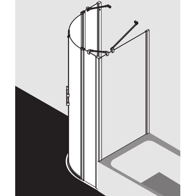 Cabine de Douche Quart de Cercle Kermi Liga - Verre Sécuritaire, Argent Brillant - Publicité Cabine de Douche Quart de Cercle Kermi Liga - Verre Sécuritaire, Argent Brillant - Publicité