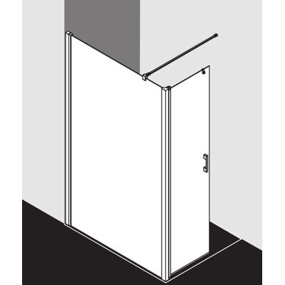 Paroi de douche Walk-In Kermi Logo avec vantail mobile - Publicité Paroi de douche Walk-In Kermi Logo avec vantail mobile - Publicité