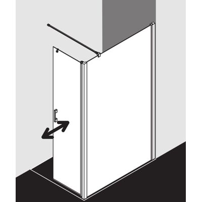 Paroi de douche Walk-In Kermi Argent Mat - 1030mm - Publicité Paroi de douche Walk-In Kermi Argent Mat - 1030mm - Publicité