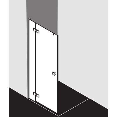 Kermi Mena porte battante 1 vantail avec partie fixe, profilé mural ME1NL120203AK 120 x 200 cm, noir doux, ESG clair, gauche, sur receveur de douche - Publicité Kermi Mena porte battante 1 vantail avec partie fixe, profilé mural ME1NL120203AK 120 x 200 cm, noir doux, ESG clair, gauche, sur receveur de douche - Publicité