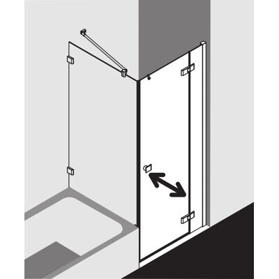 Kermi MENA Porte Battante Modèle ME1NR - Porte de Douche - Publicité Kermi MENA Porte Battante Modèle ME1NR - Porte de Douche - Publicité