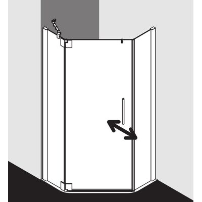 Kermi Argent Mat Brillant Enceinte de Douche Pentagonale - Douche - Publicité Kermi Argent Mat Brillant Enceinte de Douche Pentagonale - Douche - Publicité