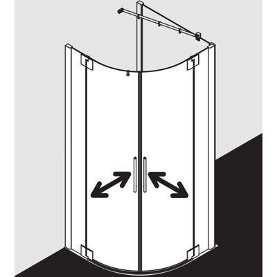 Kermi Pasa XP Quart de cercle 90x90x200cm - Cabine de douche - Publicité Kermi Pasa XP Quart de cercle 90x90x200cm - Cabine de douche - Publicité