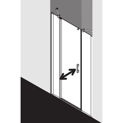 Porte battante Pega de Kermi - 1100x200cm - Argent brillant - Douche - Publicité Porte battante Pega de Kermi - 1100x200cm - Argent brillant - Douche - Publicité