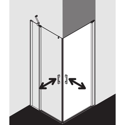 Ensemble de Douche Kermi Pega - Droit, Verre Clair, 75x185cm - Publicité Ensemble de Douche Kermi Pega - Droit, Verre Clair, 75x185cm - Publicité