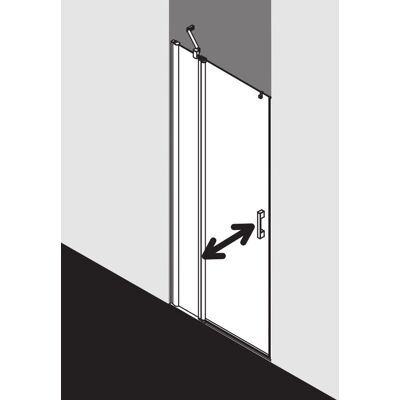 Porte de Douche Pega Kermi - 85x200cm, Argent, Verre Clair, À Gauche - Publicité Porte de Douche Pega Kermi - 85x200cm, Argent, Verre Clair, À Gauche - Publicité
