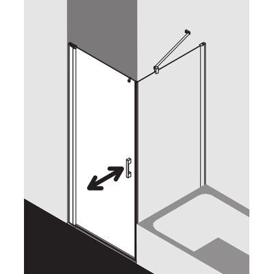Porte de Douche Pega de Kermi - Verre de Sécurité, Argent Brillant - Sans Obstacles - Publicité Porte de Douche Pega de Kermi - Verre de Sécurité, Argent Brillant - Sans Obstacles - Publicité