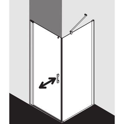 Porte de douche Pega - Argent brillant - 1 vantail, 78x200cm, ESG clair - Publicité Porte de douche Pega - Argent brillant - 1 vantail, 78x200cm, ESG clair - Publicité