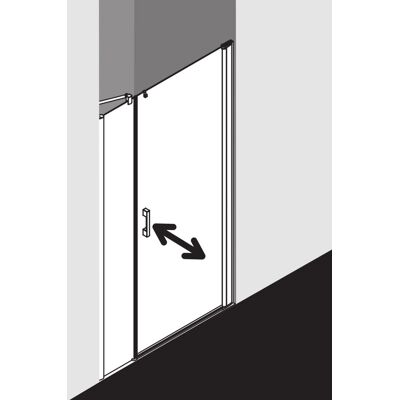 Porte Pega Kermi - 120x200cm Argent Brillant, Verre de Sécurité - Publicité Porte Pega Kermi - 120x200cm Argent Brillant, Verre de Sécurité - Publicité