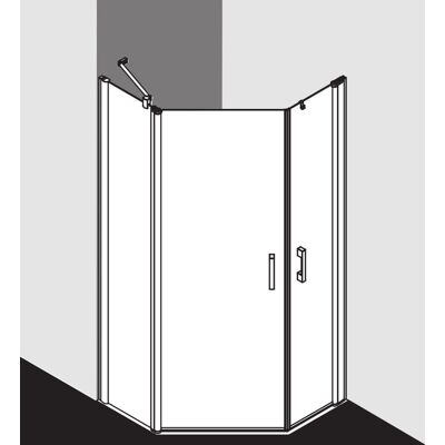 Cabine de douche Pega de Kermi - Pentagone, 90x90x200cm, avec verre de sécurité - Publicité Cabine de douche Pega de Kermi - Pentagone, 90x90x200cm, avec verre de sécurité - Publicité