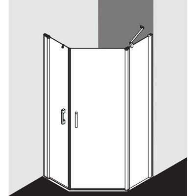 Kermi Pega Cabine de douche pentagonale - Gauche, Argent brillant, 90x90x185cm - Publicité Kermi Pega Cabine de douche pentagonale - Gauche, Argent brillant, 90x90x185cm - Publicité