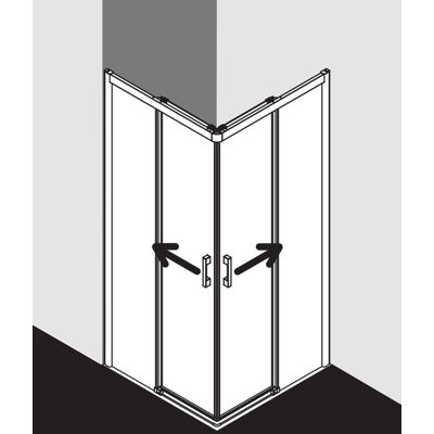 Pega porte d' Pega Kermi coulissante 2 pièces, verre clair, 83x185cm - Publicité Pega porte d' Pega Kermi coulissante 2 pièces, verre clair, 83x185cm - Publicité